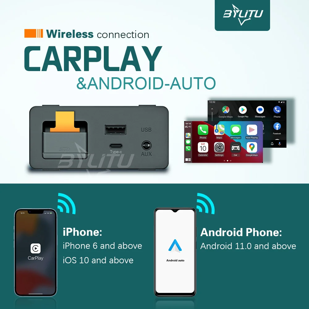 New Type-c 25W Fast Charging Wireless Carplay And Wireless Android Auto Are Suitable For Mazda 2 3 6 CX30 CX5 CX8 CX9 MX5