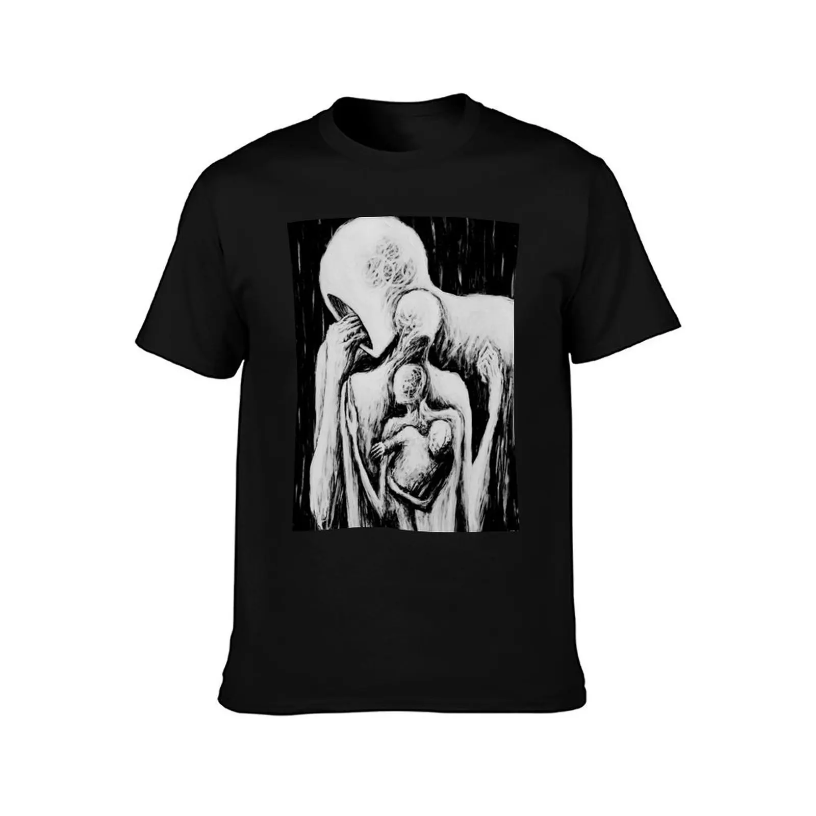 I Can't Wake Up - Mixed Media Painting by Frank Heiler T-Shirt cotton t shirts man 100% t shirts for man pack white T-Shirt