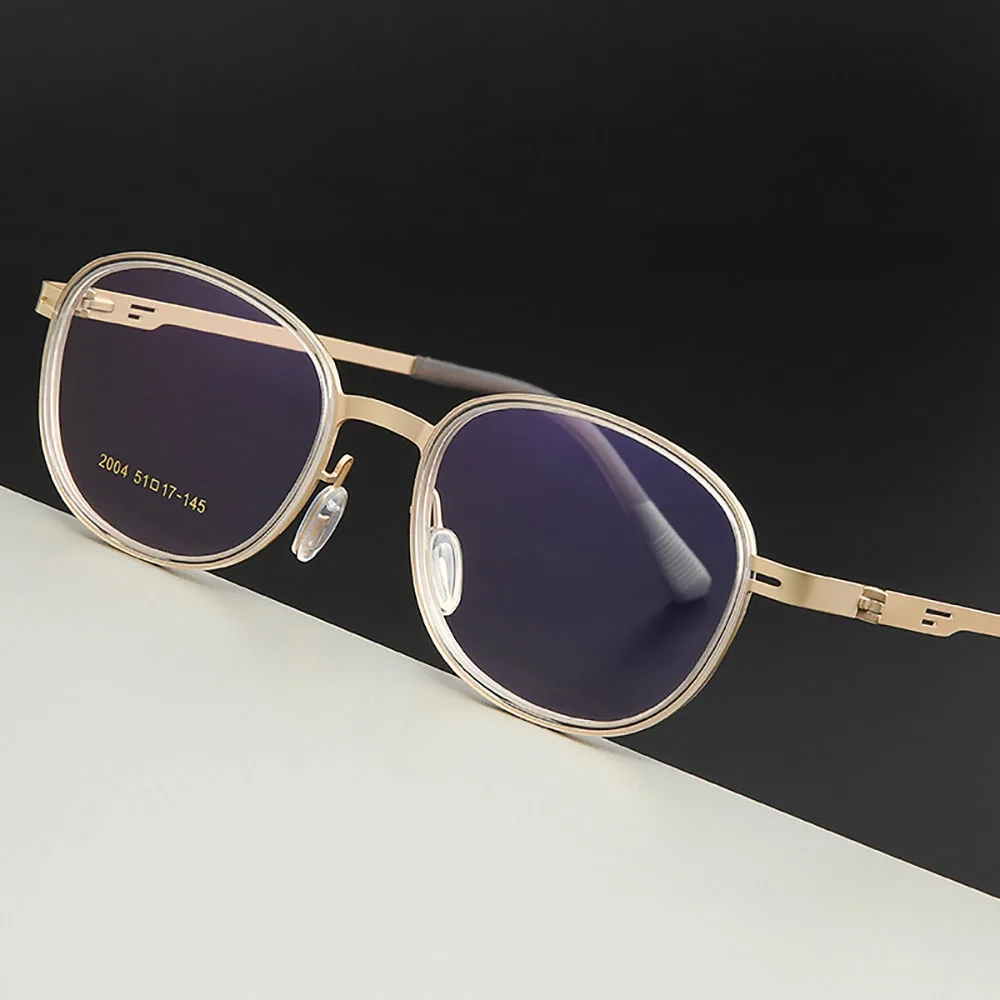 Minimalist Optical TR90 Alloy Eyeglasses Frame Men Women Business Casual Glasses Prescription Spectacles Full Rim Frame Glasses