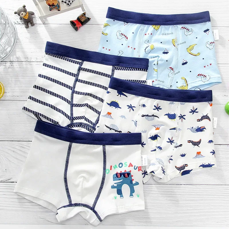 

【 Four sets 】 Boys' underwear Pure cotton children's boxer briefs Boys' boxers Baby large children's shorts