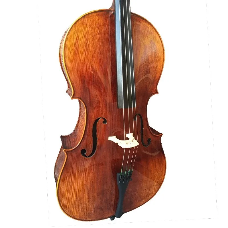 All handmade professional grade performance grade solid wood natural tiger pattern adult children practice grade cello beginner