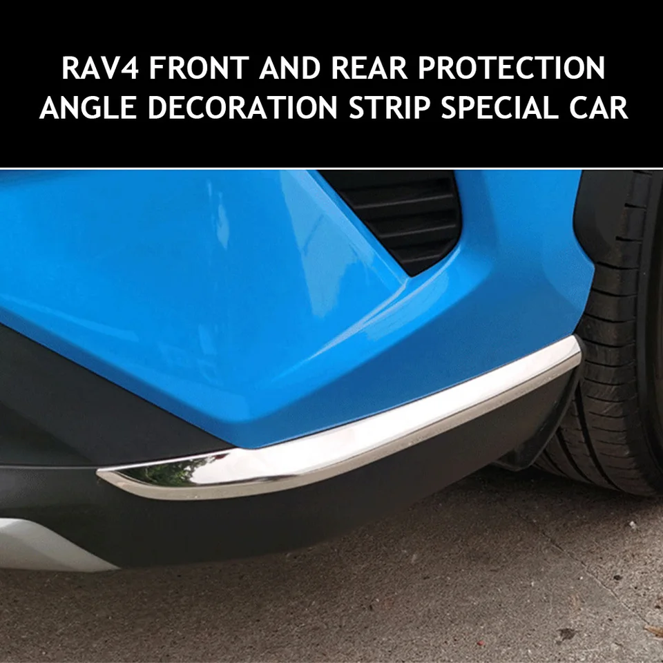 Compatible for Toyota RAV4 RAV 4 2016 2017-2023 Diffuseur de Pare-Chocs Avant et arrière en Acier Inoxydable, Plaque de Protection antidérapante, Garnitures de Couverture de Pare-Chocs (Color Compatible for Toyota RAV4 RAV 4 2016 2017-2023 Diffuseur de Pare-Chocs Avant et arrière en Acier Inoxydable, Plaque de Protection antidérapante, Garnitures de Couverture de Pare-Chocs (Color