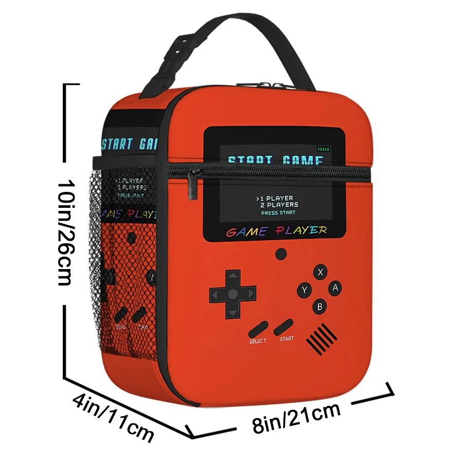 Games Console Handheld Lunch Bag For Boy/Girls Children Best Gifts 2D Flat Cartoon Thermal Insulation Lunch Box Bag Picnic Bag