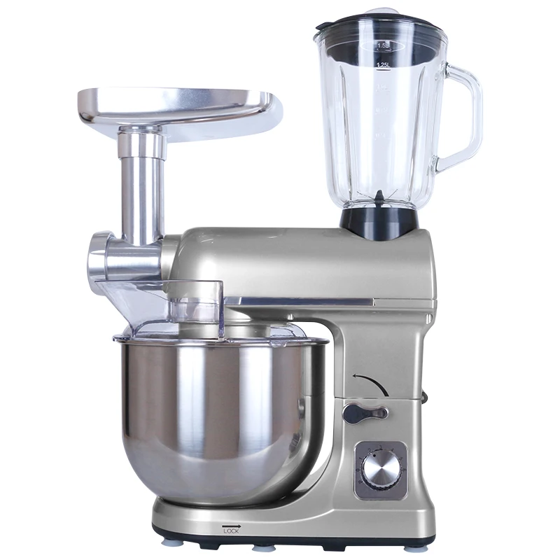 Muren 6 speed powerful 1000w mixer with stainless steel bowl 3 in1 stand mixer with dough hook electric food mixer