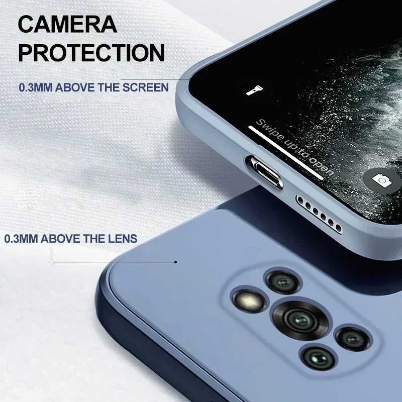 Luxo original caso de telefone de silicone líquido para xiaomi poco x3 x 3 pro nfc x3pro pocox3 pro casos macios para poco x3 pro capa traseira