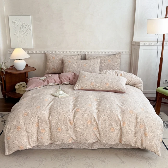 Soft Breathable New Arrival Linen Cotton Double Yarn Sheet Breathable Cooling Plain Woven Bed Sheet For Bedroom All Season