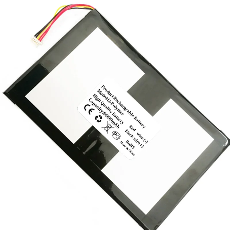 New 3.7V 9000mAh Tablet PC Battery For Irbis NB64 5 Wire Plug