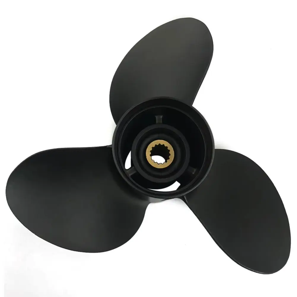 Hélice de Alumínio Semi-Cleaver Captain Outboard com 3 Lâminas 13x19 Compatível com Motor de Fora de Borda Suzuki DF70A DF80 DF100 DF140 15 Dentes
