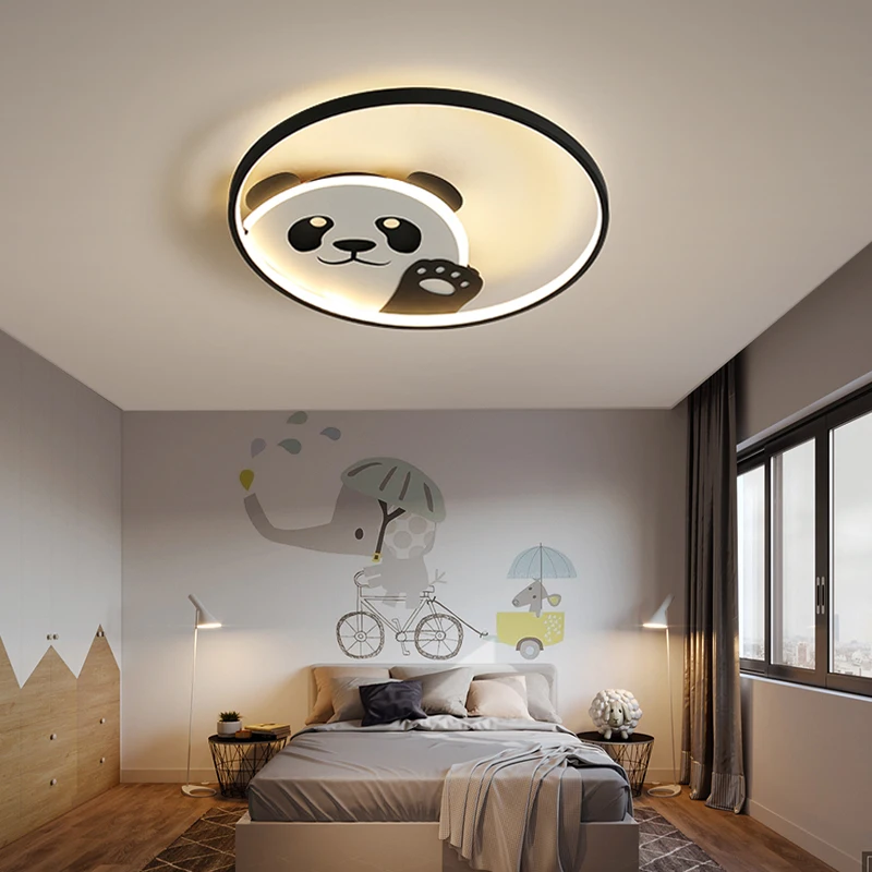 

Cartoon animal Led Ceiling Lamp For Children Girls Bedroom Study Boys Room Ceiling Light Cute Panda Deco Kids Nursery Chandelier