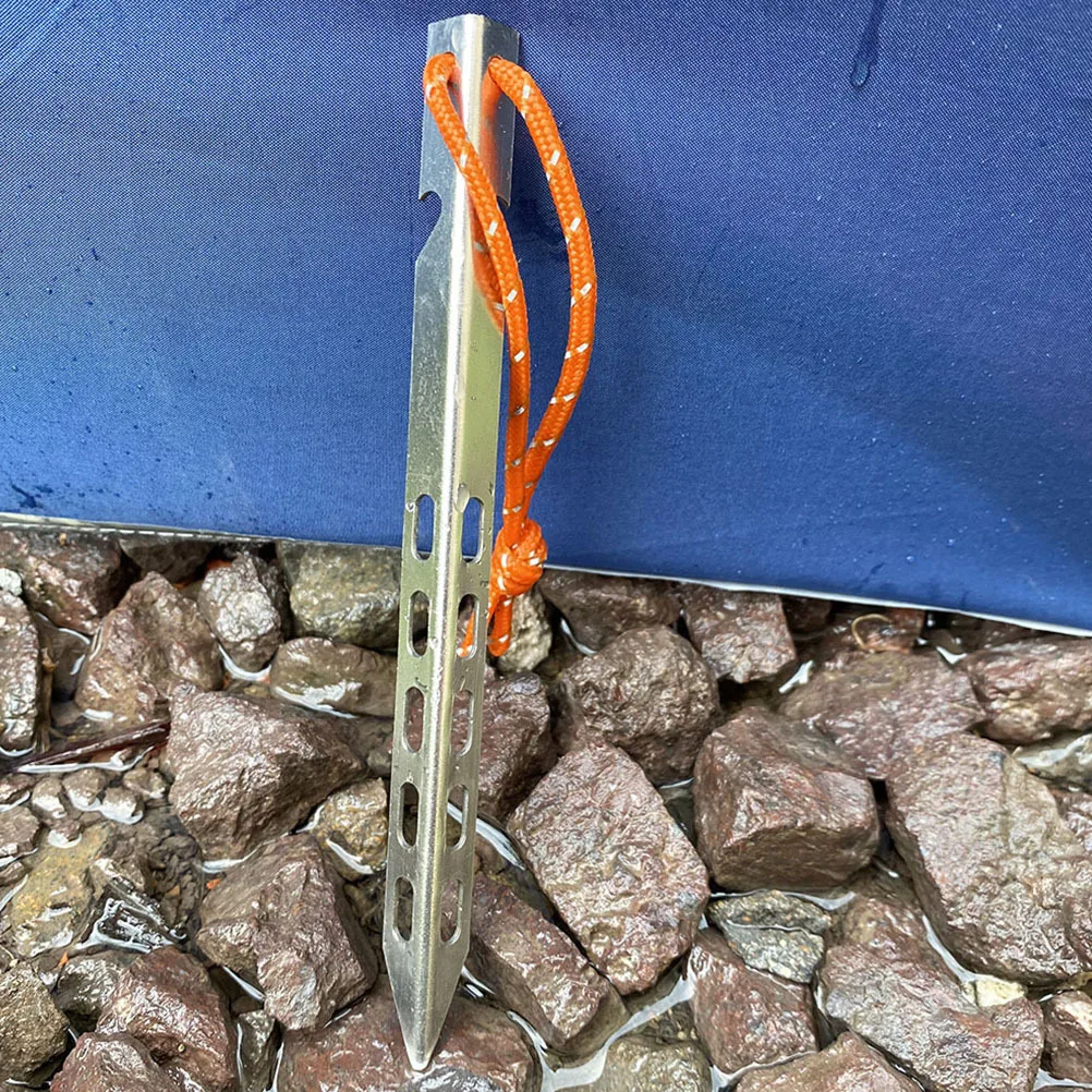 

1 set Titanium Alloy Tent Stakes Lightweight Sand Ground Nails For Camping Hiking Beach Outdoor Travel Fixing Accessories