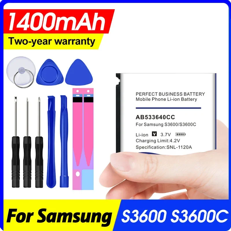 

1400mah Ab533640cc Ab533640cu Battery for Samsung S3600,s3600c,sgh-f330,sgh-f338,sgh-f490,sgh-j630,sgh-j638 Sgh-g400,sgh-g600