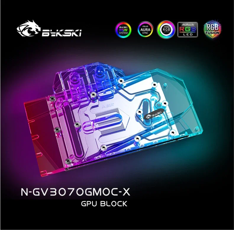 Imagem -06 - Bykski-bloco de Água Gigabyte Geforce Rtx 3070 3060ti. Placa Gpu 8g Radiador de Cobre e Rgb para Jogos Pro Vision Eagle Oc.