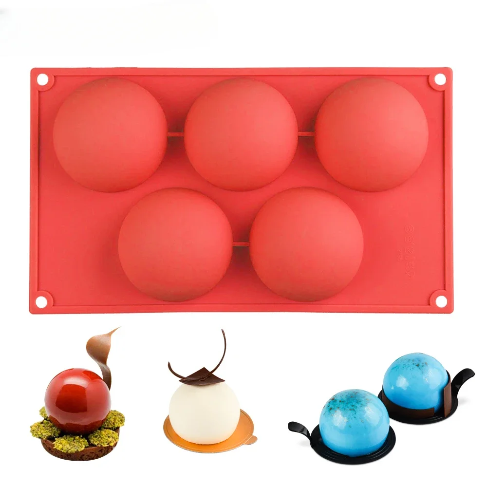 Semi Sphere Silicone Baking Mold for Baking 3D Bakeware Chocolate Half Ball Sphere Mold Cupcake Pan Cake DIY Muffin Kitchen Tool