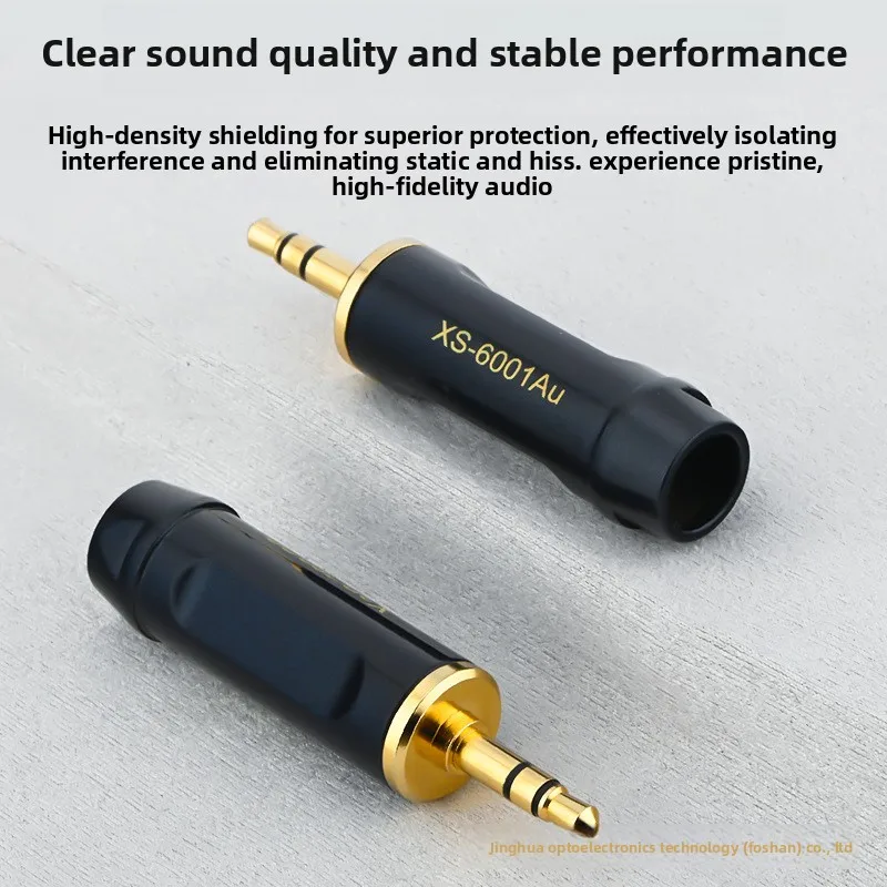 Xangsane/Xiangshen, pure copper three-core 3.5mm audio plug, mobile phone computer 3.5 welding head, large tail diameter