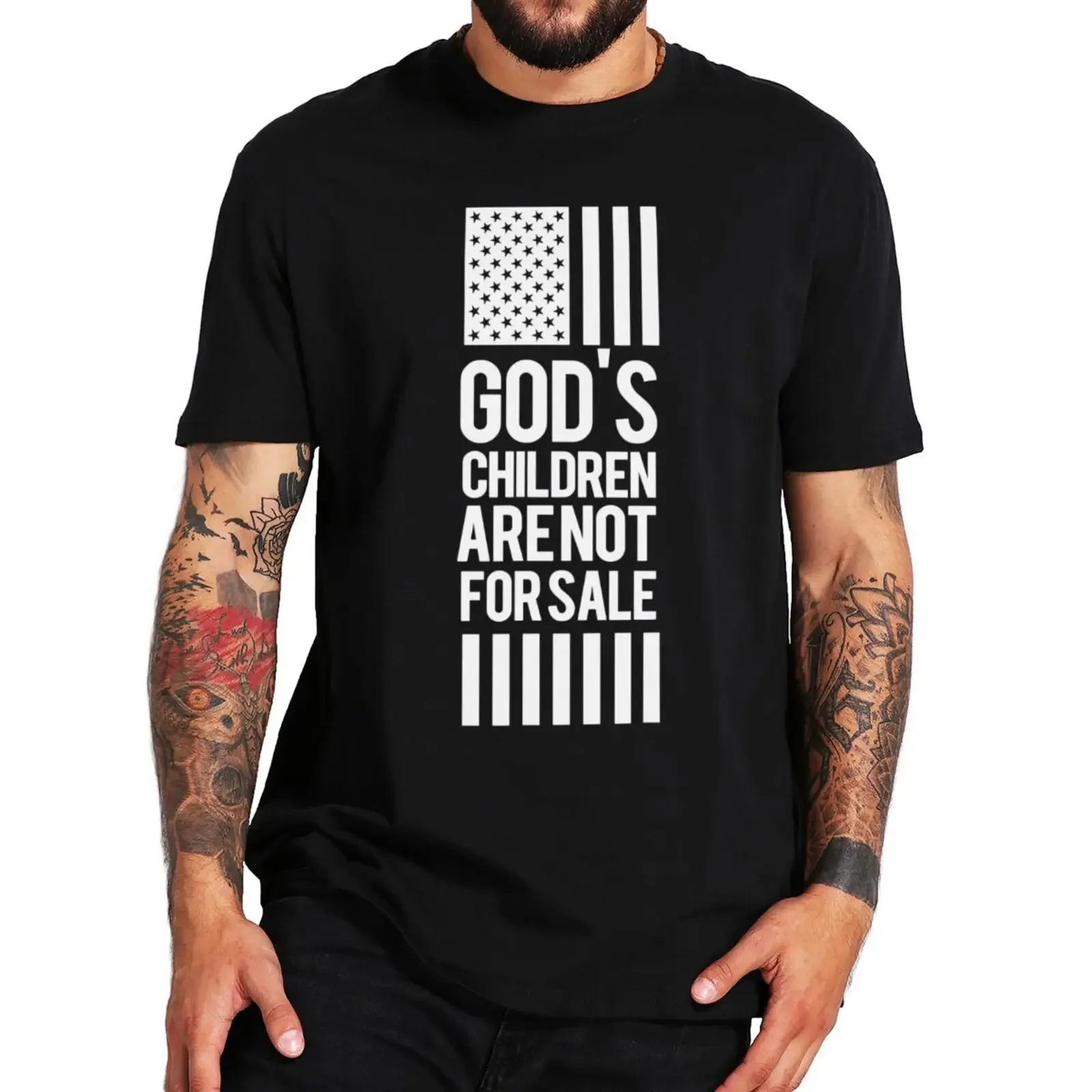 God's Children Are Not For Sale T Shirt 2023 Sound of Freedom Film Quotes Fans Tops O-neck 100% Cotton Unisex T-shirts EU Size