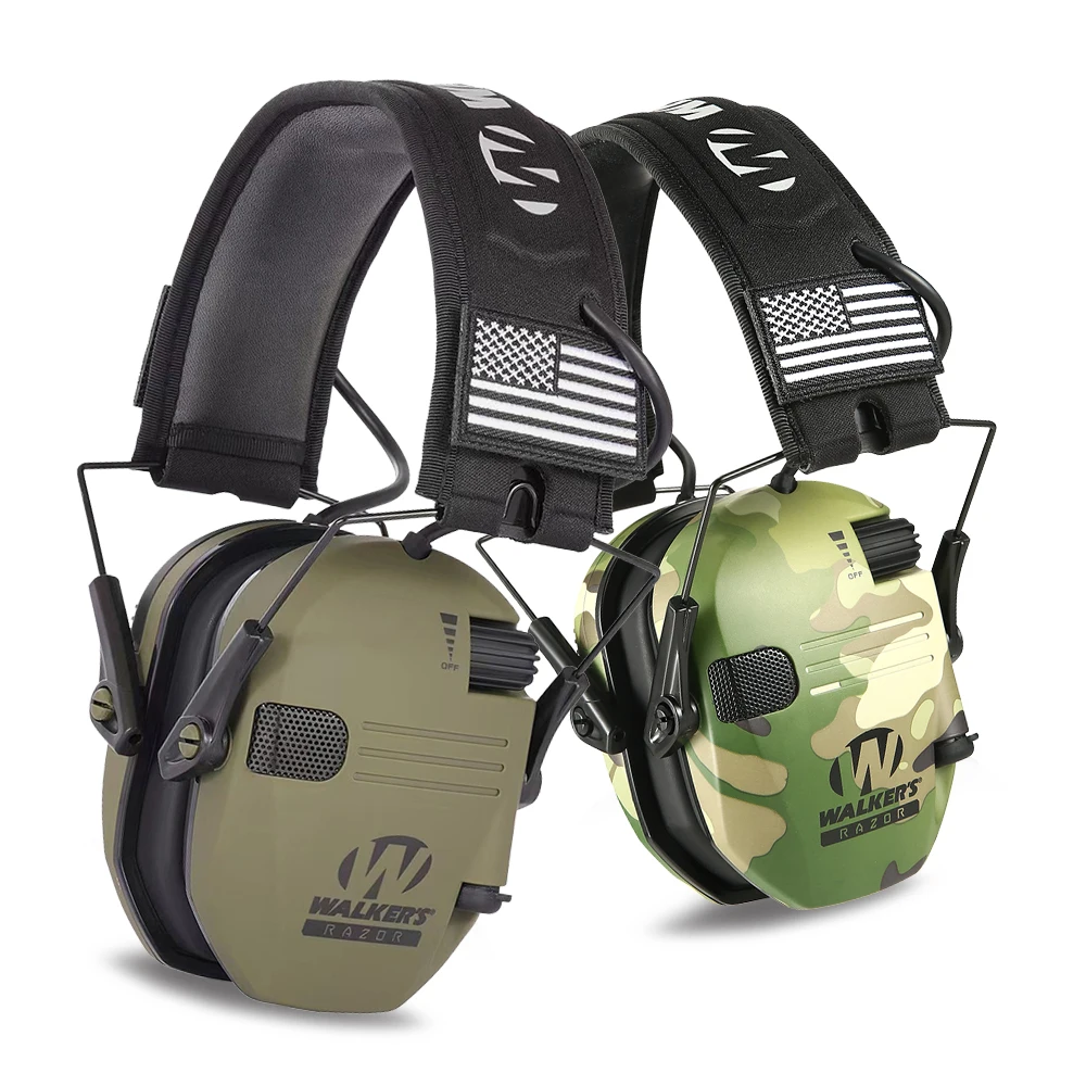 Orejera electrónica de tiro, Protector de oído antiruido, amplificación de sonido, auriculares tácticos de protección para escuchar