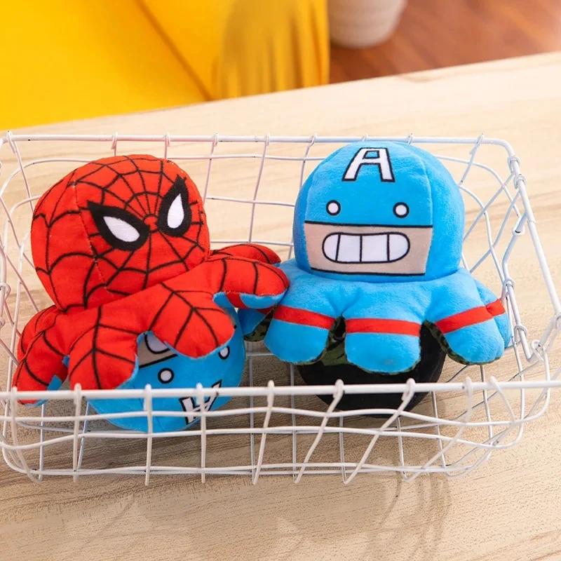 Marvel Avengers Doll Iron Man Spiderman Hulk Thanos Octopus Cartoon Captain America Toy Can Be Flipped Gift Trendy Brinquedos