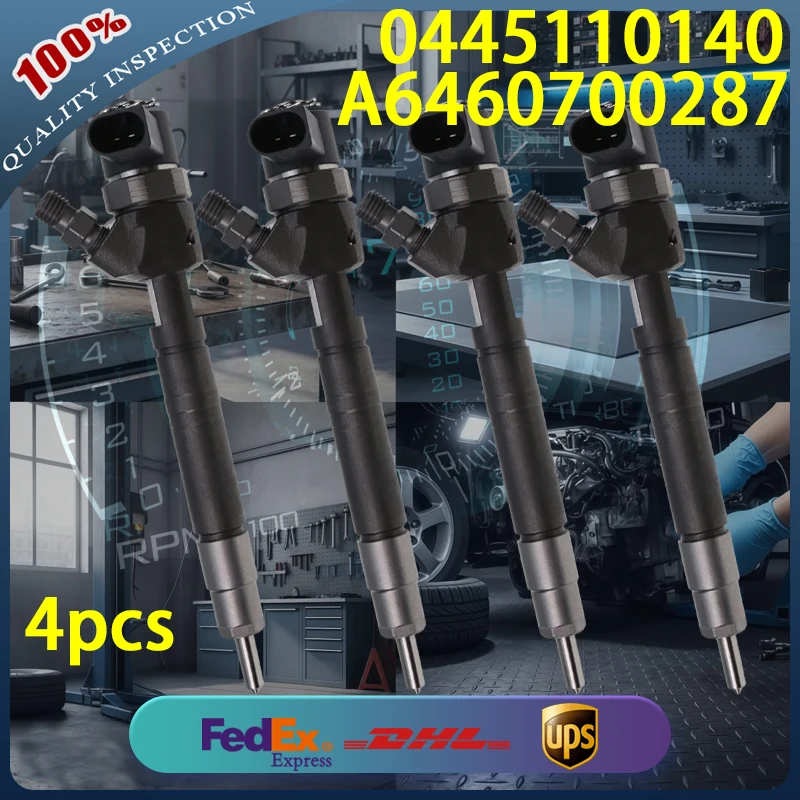 

0445110140 Высококачественная дизельная форсунка Common Rail A6460700287 для дизельного двигателя Mercedes Benz Viano 2,0 CDI, 4 шт.