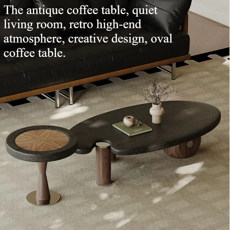 

Dining Round Coffee Table Sofa Desk Living Room Space Saving Coffee Table Art Center Table Basse Bois Mid Century Furniture