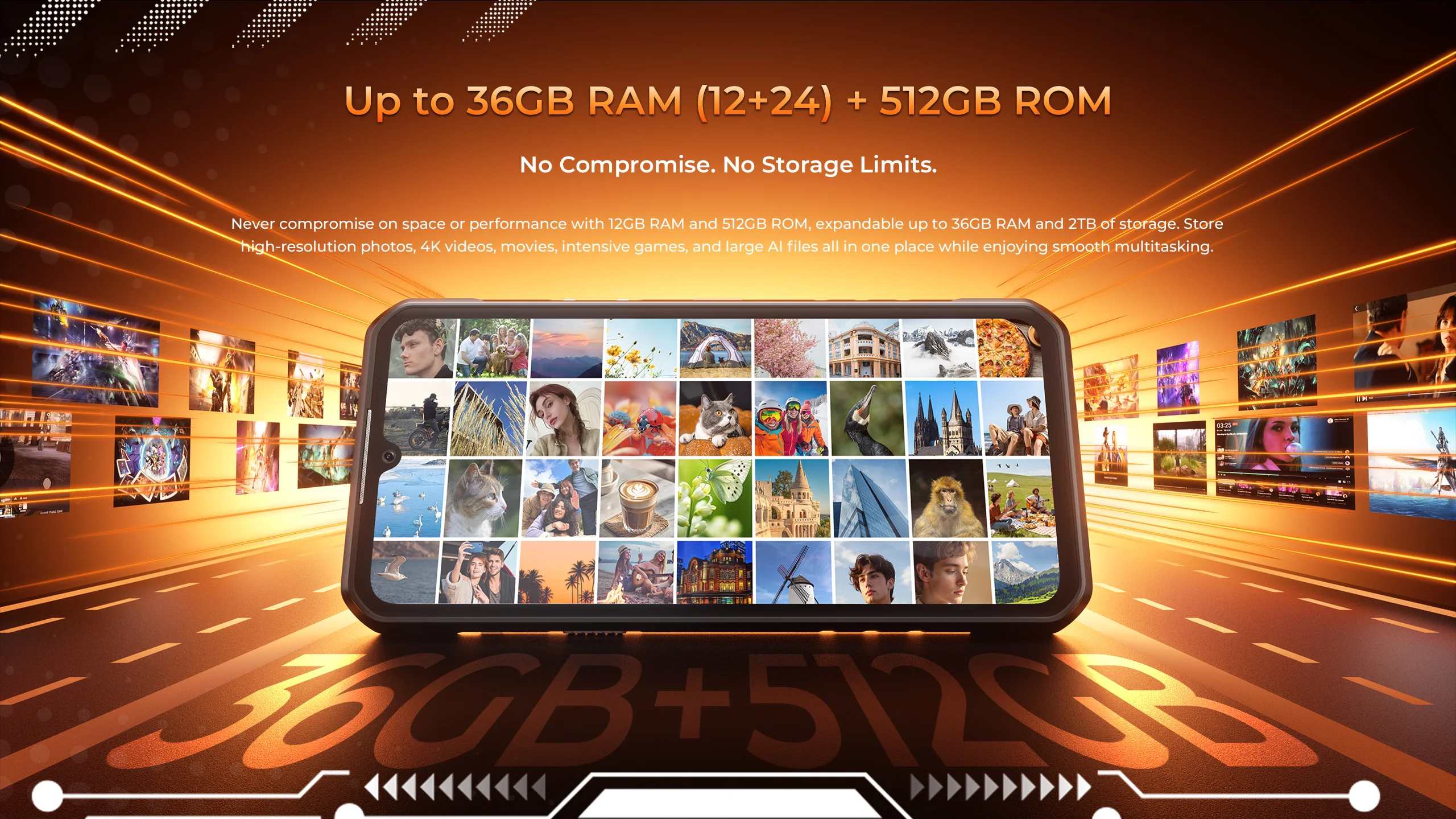 [Shipping From Poland] OUKITEL WP68 Air 5G Rugged Smartphone 36GB(12+24) RAM 512GB ROM 8000mAh Battery 45W Fast Charging 6.88" 120Hz Display Dimensity 7025 Android 16.0 64MP Camera NFC