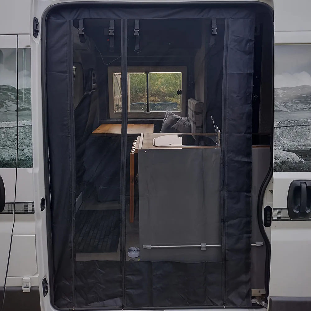 قافلة مغناطيسية يطير الشاشة تنفس الحشرات البعوض الستار RV البعوض واقية ستارة الباب للتخييم انزلاق الباب الخلفي
