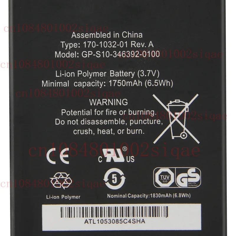 New Battery GP-S10- 346392 -0100 For Amazon Kindle D00901 Keyboard 3rd Generation
