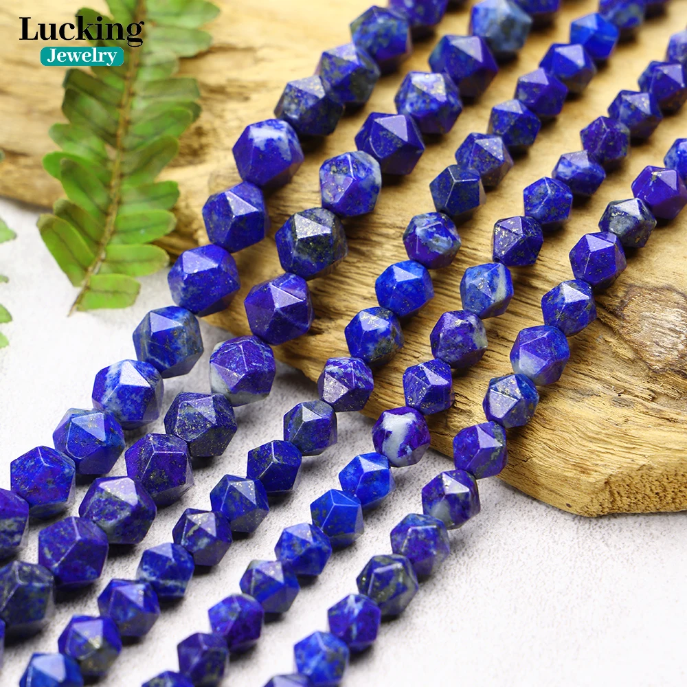 

100% Natural Lapis Lazuli Diamond Shape Beads For Jewelry Making Bracelet Necklace Accessories 15'' 4 6 8 10 12mm