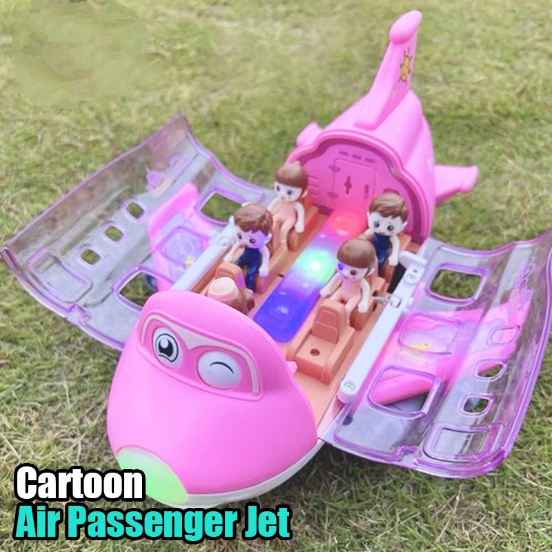 Electric Plane Aircraft Toys Car Airplane Model Music Simulation Boys Children Traffic Toy Christmas Gifts for Girls Kids Toys