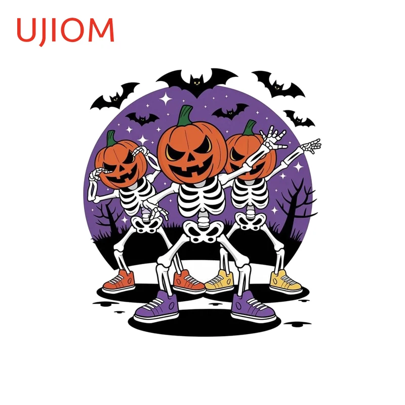 UJIOM Halloween Pumpkin Ghost Skull Wall Sticker Attractive Unique Sunscreen Trunk Murals Decal Pretty Window Vestibulec Decor