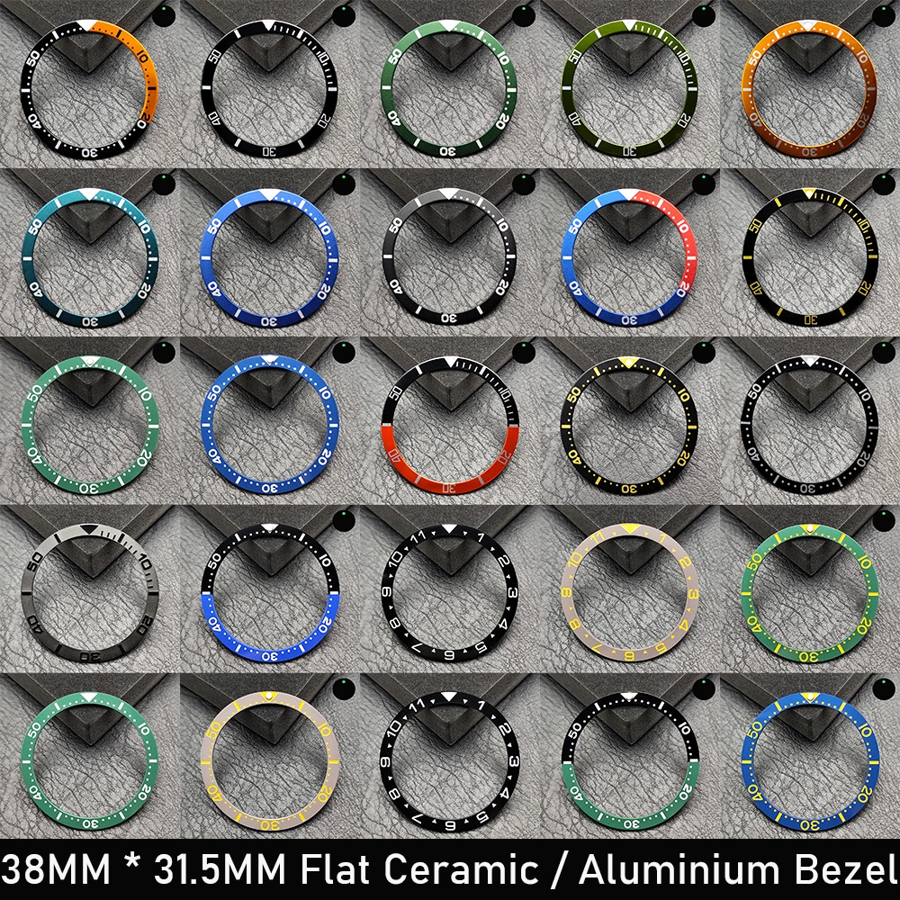 

Плоская керамическая/алюминиевая вставка для безеля 38 мм, 38 мм * 31,5 мм, сменный безель для часов, аксессуар для корпуса часов, зеленый светящийся безель, аксессуары для безеля.