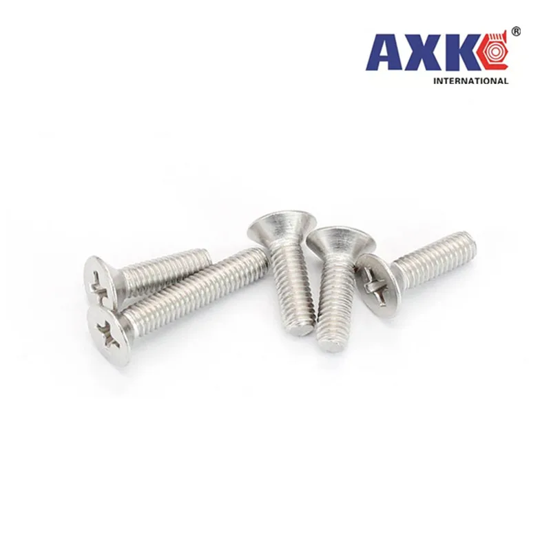 10pcs UNC 1/4-20 US Coarse Thread 304 A2-70 Stainless Steel Cross Recess Phillips Flat Countersunk Head Screw Bolt - Image 3