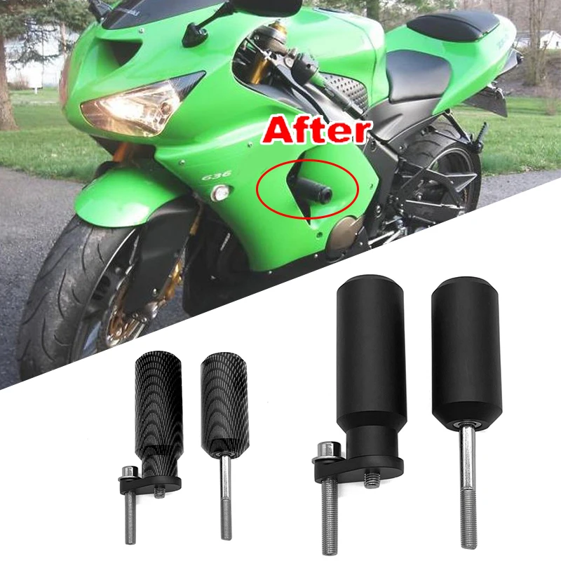 Motorcycle Engine Accessories Frame Sliders Crash Falling Protection Protector Block Fit For Kawasaki ZX 6R ZX-6RR 636 2005-2006