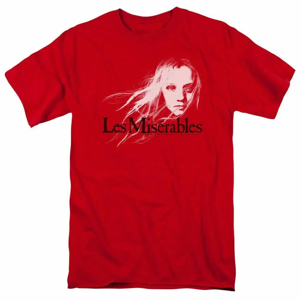 

Les Miserables Textured Logo T Shirt Mens Licensed Movie Tee Cosette Red