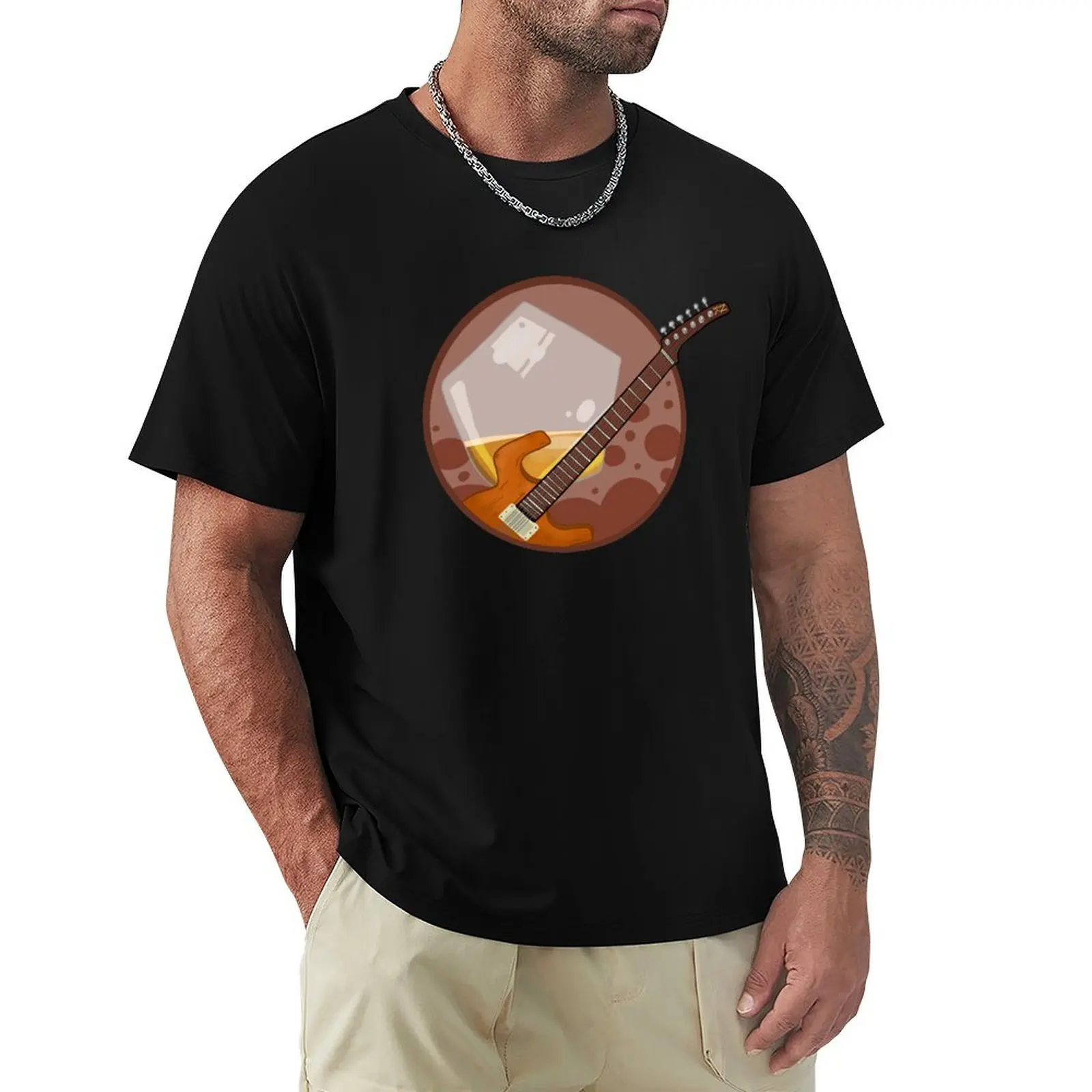 music and booze! T-Shirt Casual Streetwear Short Sleeve Tee