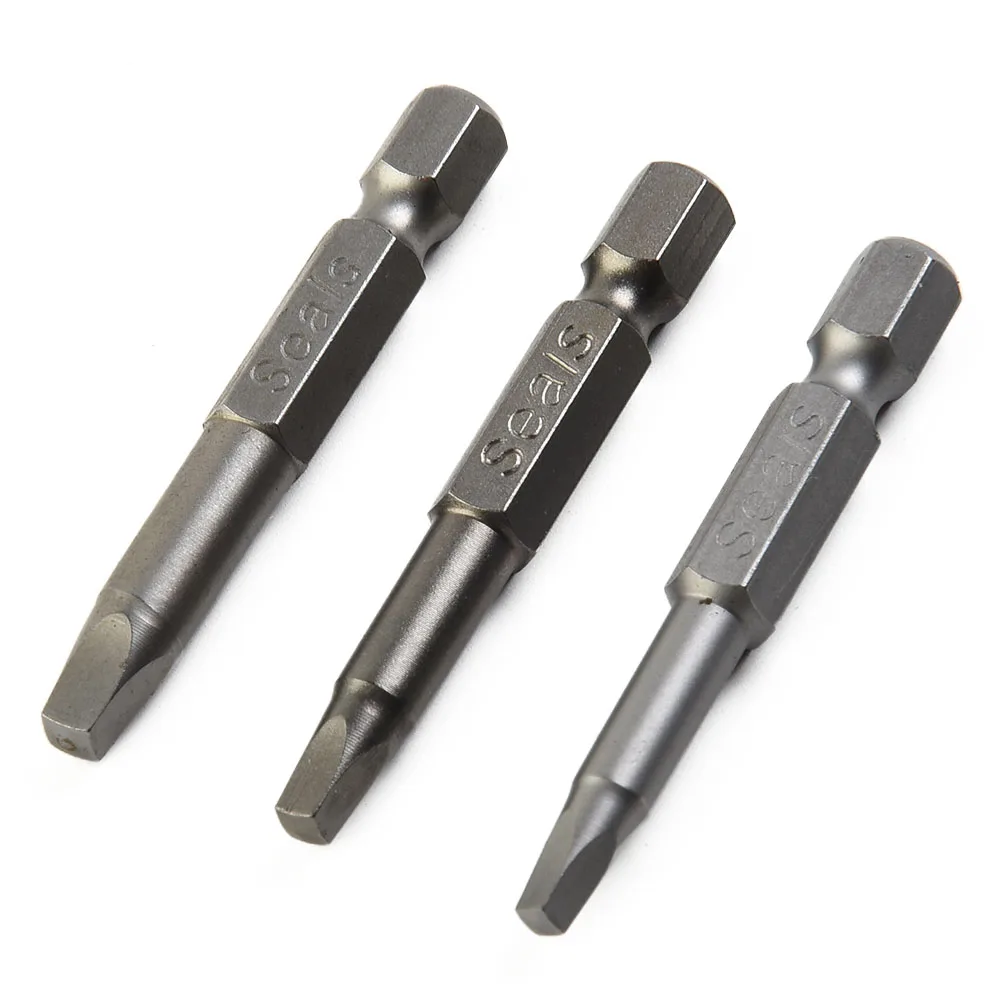 

3pcs Screwdriver Drill Bit 50mm Square Head SQ1/SQ2/SQ3 Bit For Pneumatic Screwdrivers Cordless Drills Repairing Tools Parts