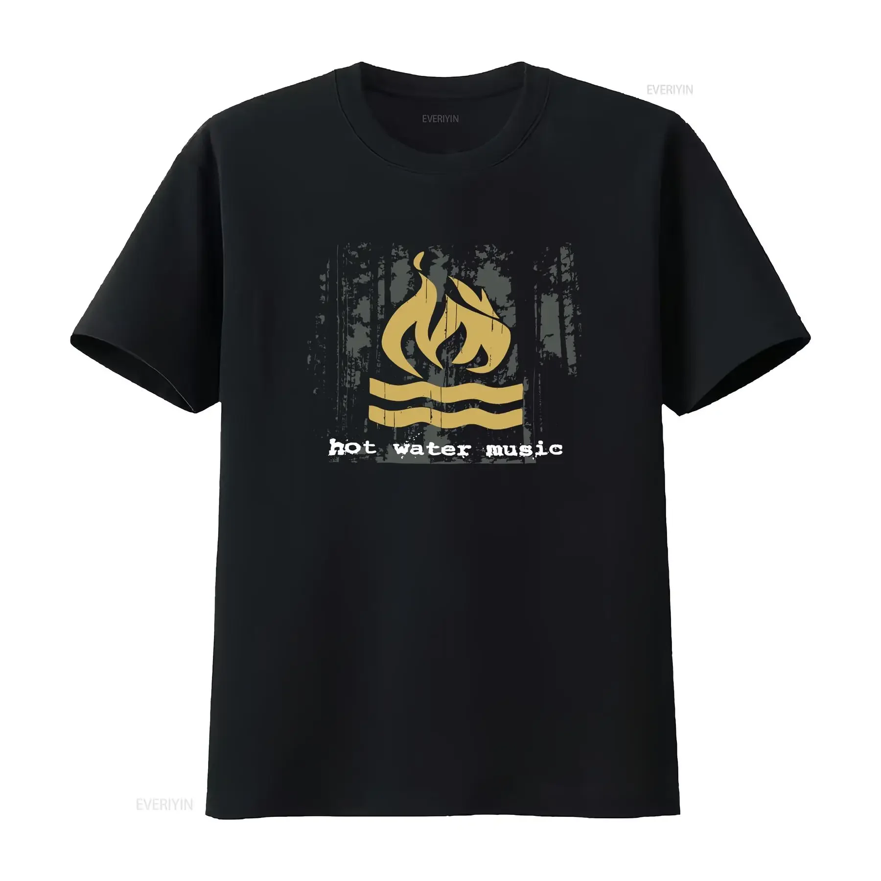 Hot Water Music Band Logo T Shirt Emo Punk Post Hardcore vintage Washed fashion Unisex Soft streetwear designer clothes Casual