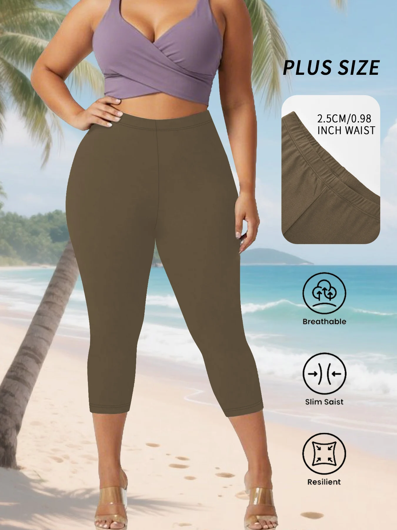 

Супермягкие капри больших размеров для женщин, без прозрачных тренировок, бега, йоги, спортивные леггинсы для бега