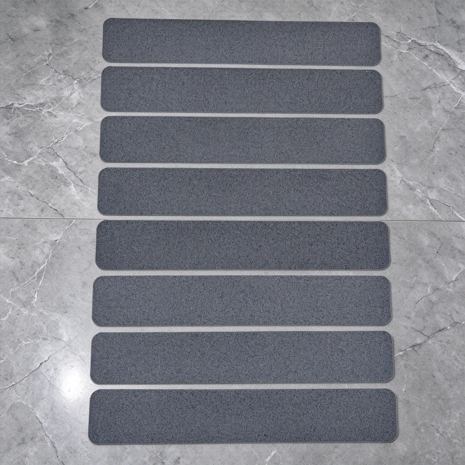 8 Pieces of Gray Safety Anti-Slip Tape, 5cm X 30cm, Ladder Anti-Slip Tape, No Cutting Required, Self-Adhesive, Suitable for Indoor/Outdoor Stairs, Bathtubs, Boats, Swimming Pools, Stair Steps, Safety Anti-Slip Tape