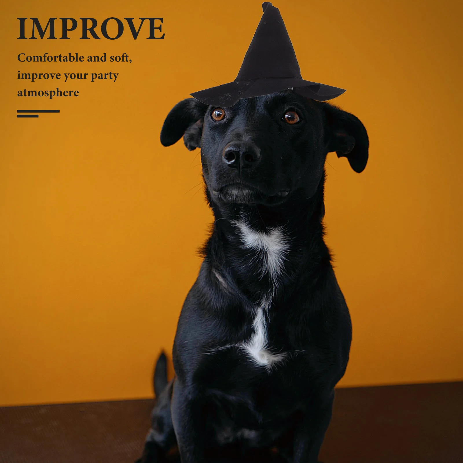 

2Pcs Mini Black Halloween Witch Hats Soft Nonwoven Fabric Comfortable Fit for Pets Baby Halloween Party Decorations