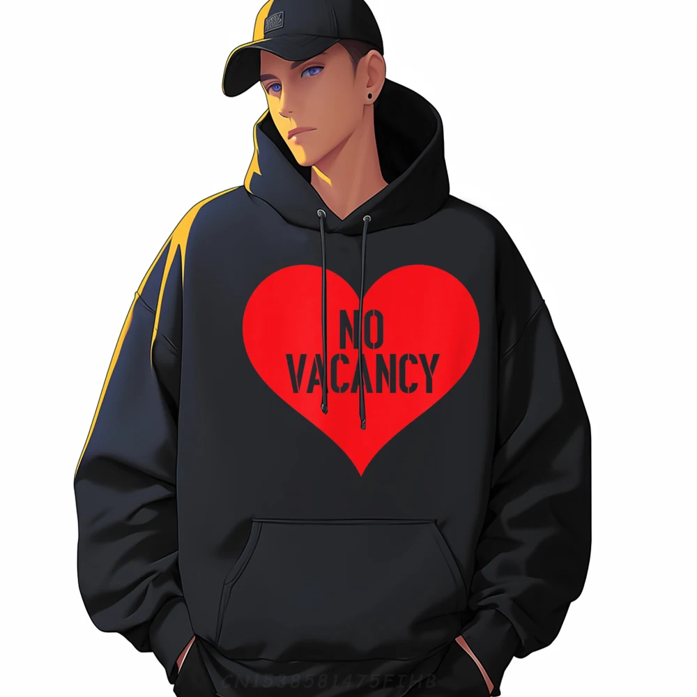 

Artbitzfunny Heart No Vacancy Sweatshirt Loose Round Collar Hip hop Long Sleeve Mens Hoodies Funny Printed Clothes For Man