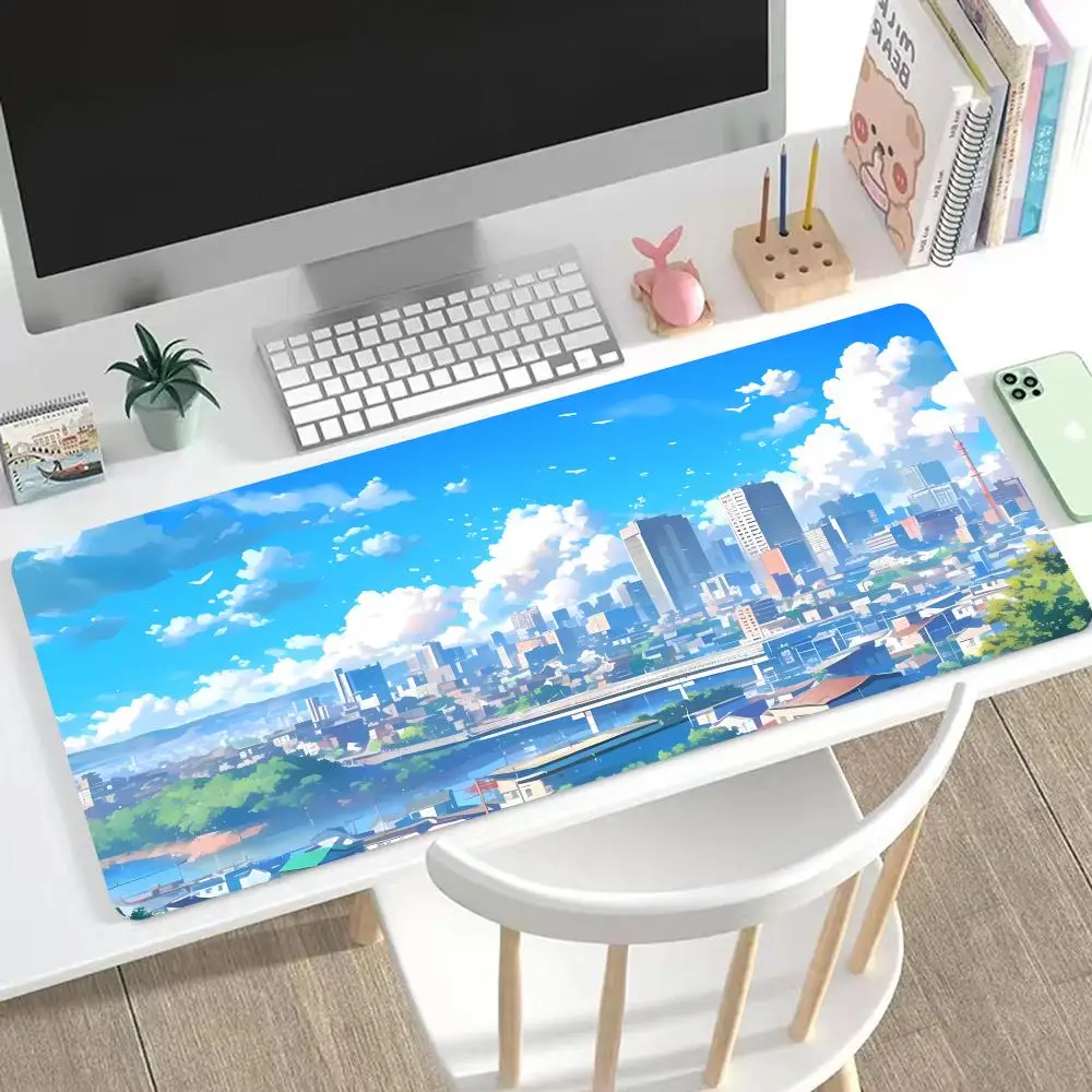 

Urban Scenery Mouse Pad HD Mousepad Pad Extended Gaming Keyboard LargeMousepad 90x40cm Gamer Mousepad City Scenery Desk Mat