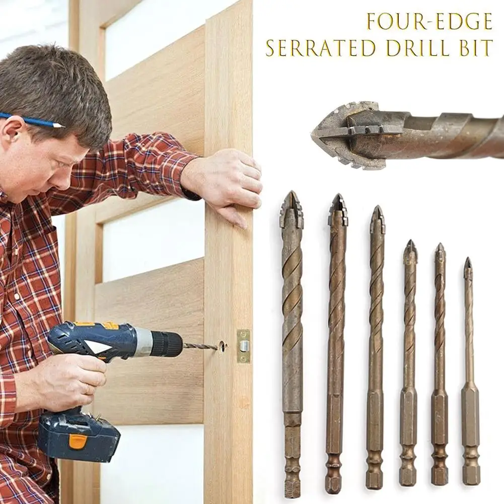 

Multi-purpose Drill Bit Set 4mm 5mm 6mm 8mm 10mm 12mm New Four-Flute Sawtooth Eccentric Drill Bit For Metal Wood Plastic K2N5