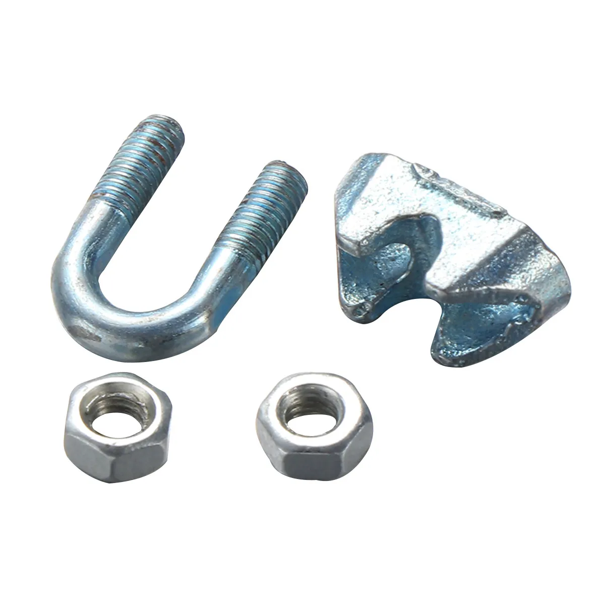 24Pcs Zinc-Galvanized Drop-Forged Steel Wire Rope Cable Clamps for Rigging Securing Loads Temporary Guardrails Easy Reusable