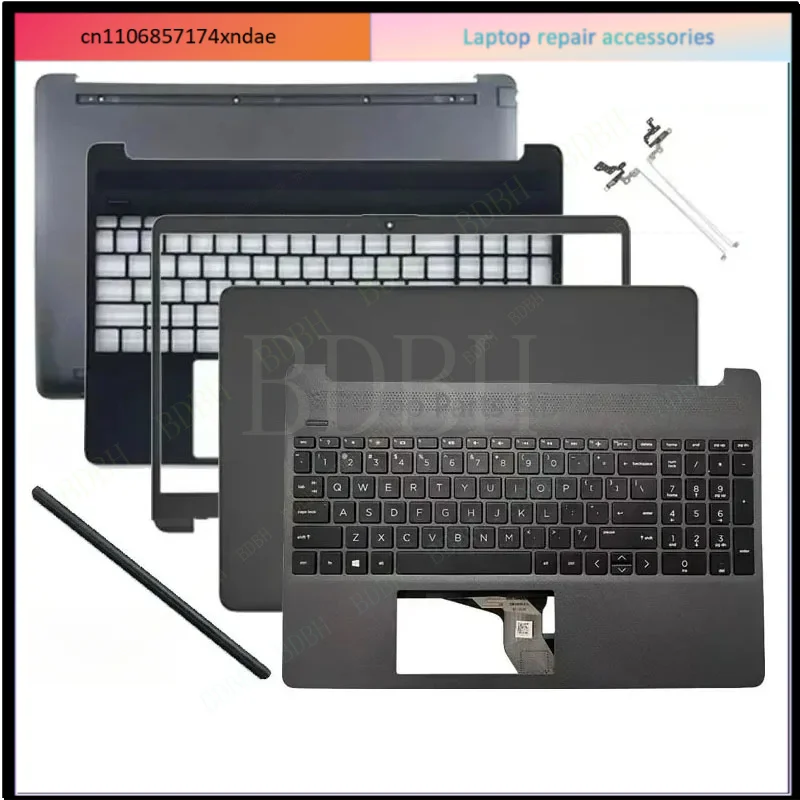 For 15-DY 15S-FQ 15S-FR 15S-EQ 15-EF 15-ER TPN-Q222 Q230 LCD Back Cover Front Bezel Laptop Palmrest Hinges Bottom Case