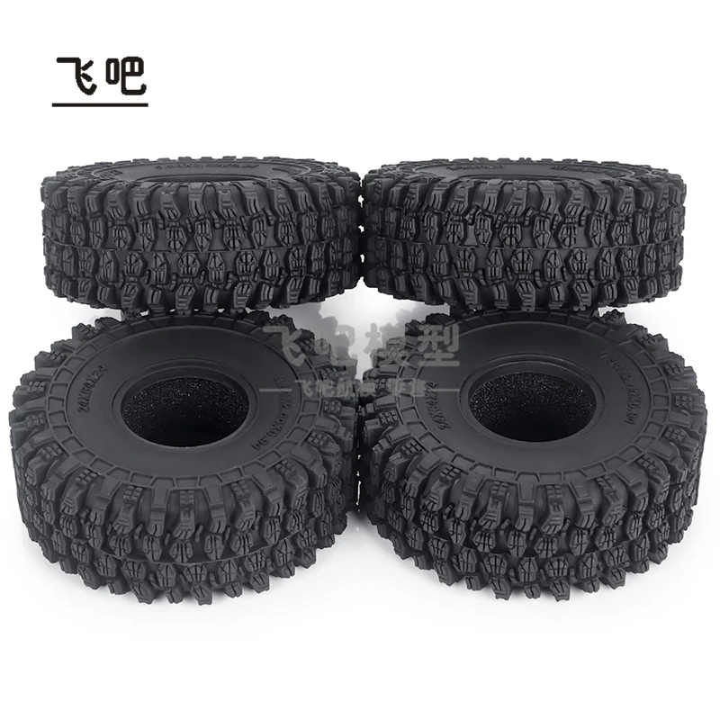 1 Inch Tire Model Climbing Car 64 * 24MM for 1/18 TRX4M Land Rover Mustang Car DIY Modification Accessories