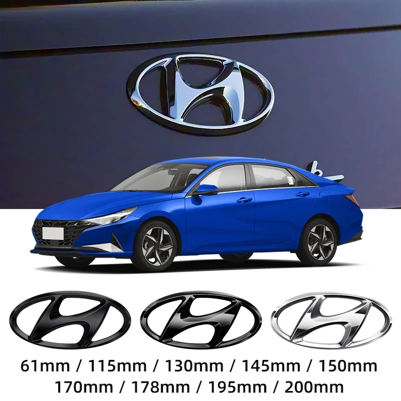 غطاء محرك السيارة الأمامي شعار الجذع الخلفي شارة لشركة هيونداي I40 I30 I10 I20 IX35 سولاريس سوناتا سانتافي توسكانيا توسكون ملصق السيارات ملحق