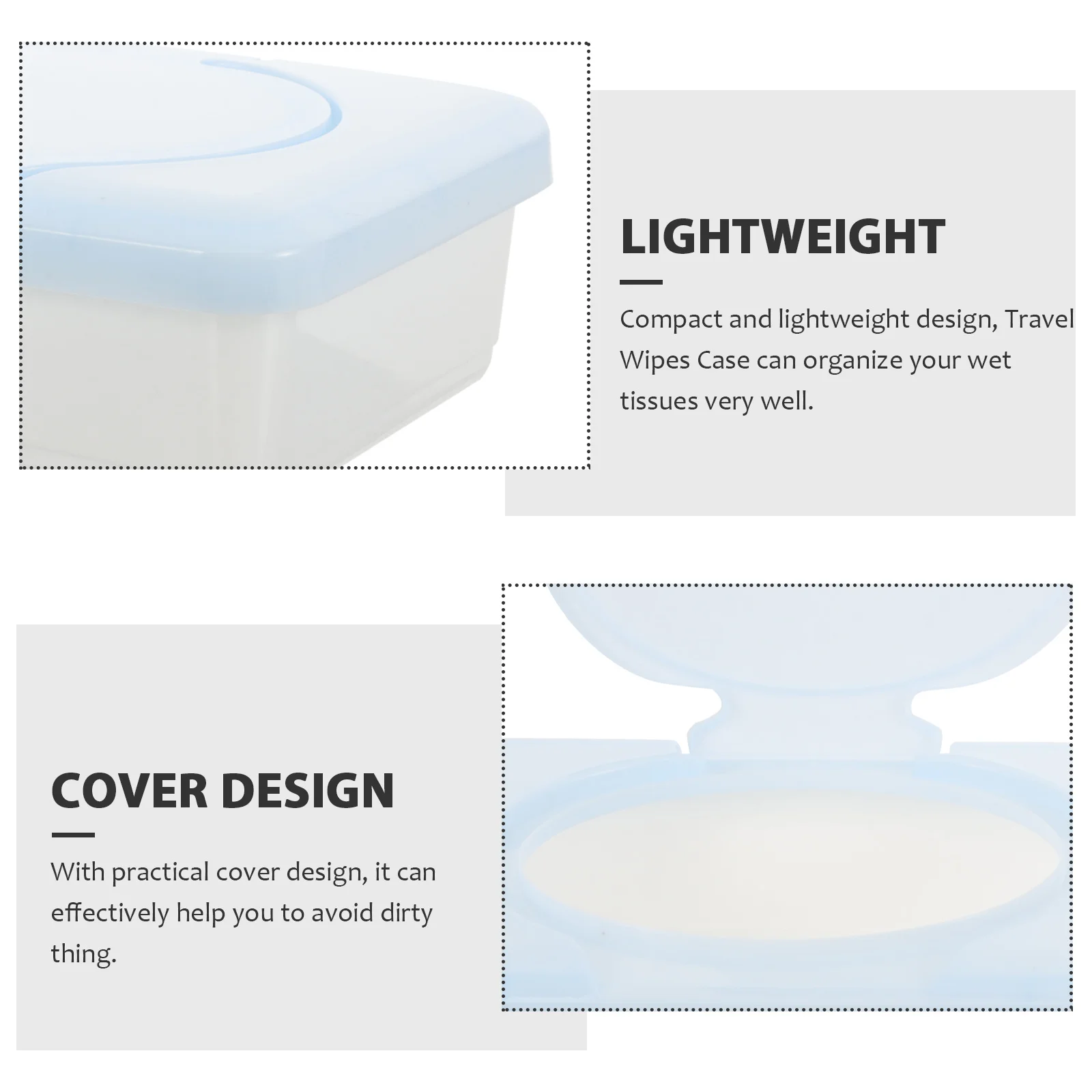 

3Pcs Wipes Dispenser with Cover Design Portable Wipe Holder for Bathroom Nursery Diaper Bag Reusable Wipes Container Storage