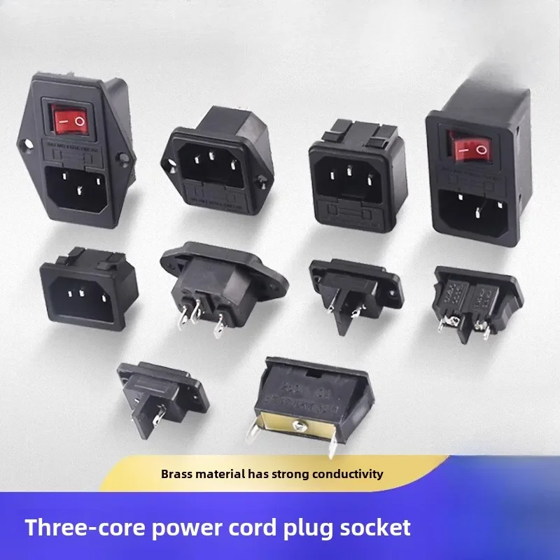 AC-01 02 03Pin socket Plug Male/female electric car charging port AC Three-core hole power seat with light