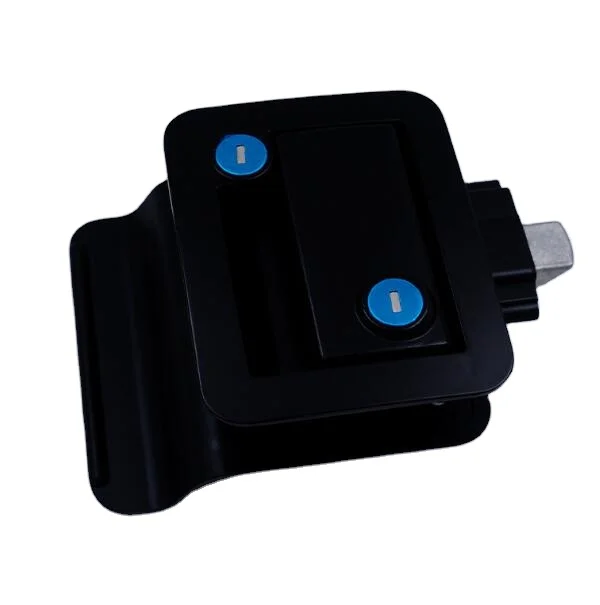 

FS7087 MS871 Zinc Alloy Bright Chrome Plated Black RV Caravan Trailer Camper Door Lock with 2 Keys