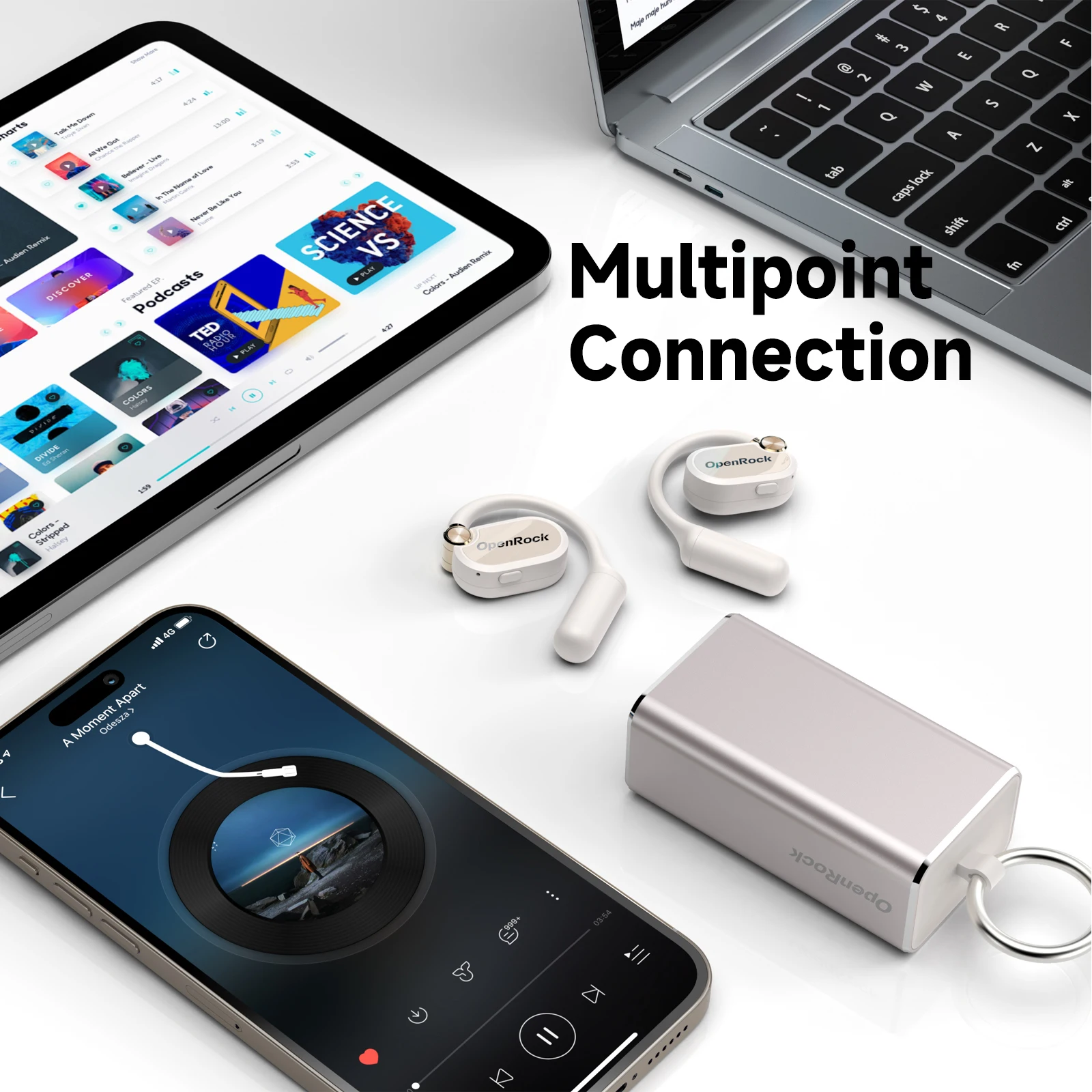 BT 5.3 Multipoint Connection air Conduction Open Ear Air Wireless Sports Earbuds Personalized APP Stability and comfort